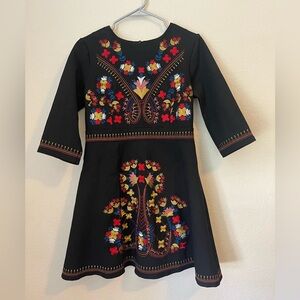 Lai Meng Five Cats A-line Casual Dress with 3/4 Sleeves